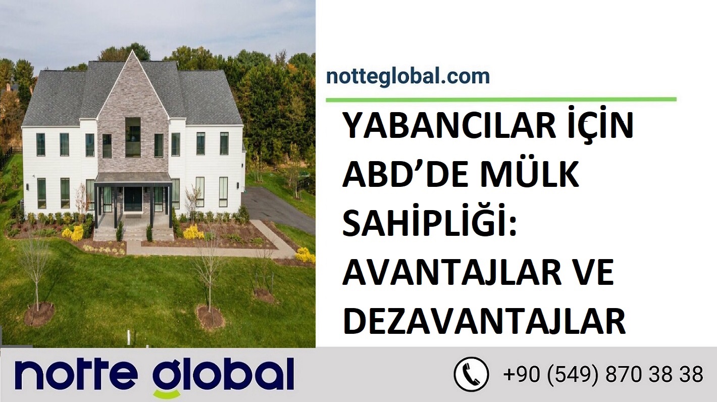 YABANCILAR İÇİN ABD’DE MÜLK SAHİPLİĞİ: AVANTAJLAR VE DEZAVANTAJLAR
